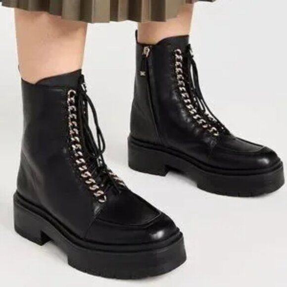 Sam Edelman Shoes - Sam Edelman Black Leather Lovrin Combat Boots. Sz: 8.5